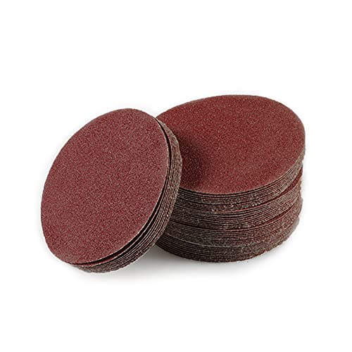 LEONTOOL 50 PCS 4 Inches Sanding Discs Hook and Loop 60 Grit Sanding Pads for Orbital Sander Round Orbital Sandpaper No Hole