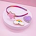 FROG SAC Charm Headbands Hair Bands with Interchangeable Clips, Thin Head Band Accessories (Rainbow/Heart/Star)