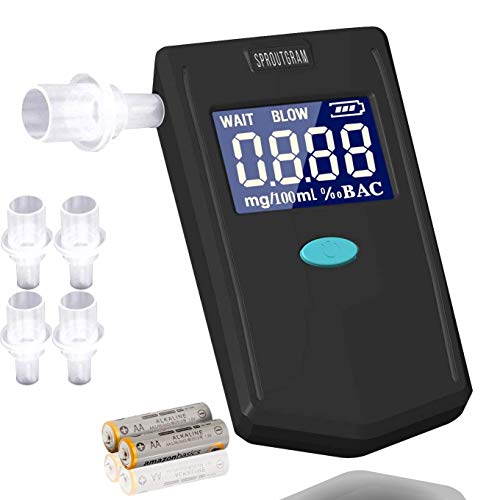 Sproutgram Professional Breathalyzer and Alcohol Tester | Portable for Personal use | Digital