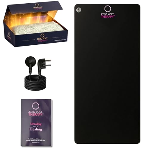 Image of Universal Earthing Grounding Mat - Mat & Earthing Cord - Pure Natural Rubber Carbon Infused, Made in India - For Insomnia, Stress, Fatigue Relief