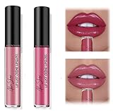 Onliane1 Waterproof Lip Gloss 2 Pack, 12 Color Cream Texture Lipstick Waterproof Allen Shaw Lip Lust...
