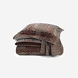 Croscill Galleria Brown 4-Piece King Comforter Set, Jacquard 4-Piece Comforter Set, Brown Latte Tones, Multicolor
