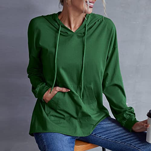 Changxi Moletom com capuz folgado fe no com bolso superdimensionado blusões casuais