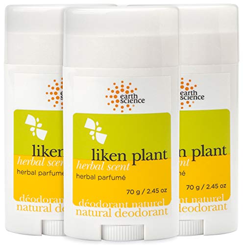 EARTH SCIENCE - All-Natural, Aluminum-Free, Herbal-Scented Liken Plant Deodorant (3pk, 2.45 oz.)
