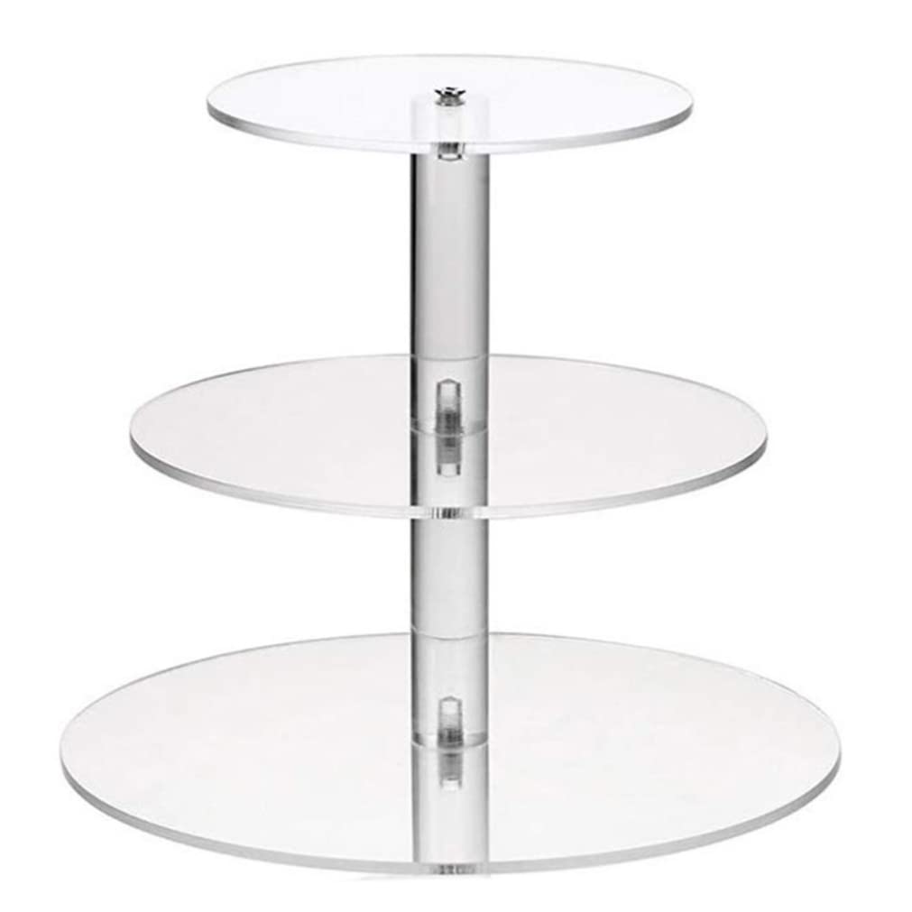 Tour dessert transparente pour une décoration de buffet de mariage