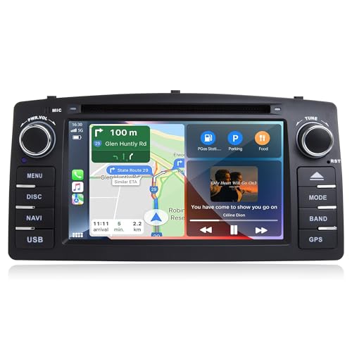 Autoradio Android 6,2'' para BYD F3 (2006–2013) y Toyota Corolla E120 (2000–2006),CarPlay por Cable,MirrorLink, Navegación GPS, Bluetooth, WiFi, Radio FM, Control de Volante, Reproductor CD, 2+16G
