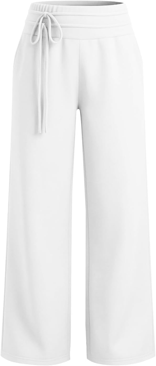 Wide Leg Sweatpants Women Baggy Lounge Sweat Pants Casual High Waist Bow Tie Y2K Cute Work Athletic Joggers