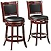 Boraam Augusta Counter Height Swivel Stool, 24-Inch, Cherry, 2-Pack