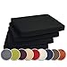 sunnypillow 4er Set Stuhlkissen Polsterauflage Auflage für Stühle/Bänke in Haus und Garten Sitzkissen Sitzauflage Gartenkissen viele Farben zur Auswahl 40 x 40 x 5 cm Schwarz