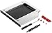 Produktbild Poppstar Laufwerksrahmen für 2,5" SSD HDD Festplatte (7mm, 9,5mm) in 9,5mm Sata 3 CD-DVD Schacht (Notebook, Laptop, etc.), Festplattenrahmen Aufrüstset