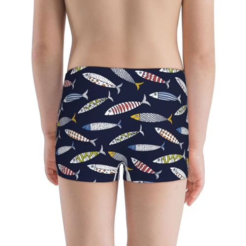 Boys' Cotton Boxer Brief Soft Underwear-Sardine3