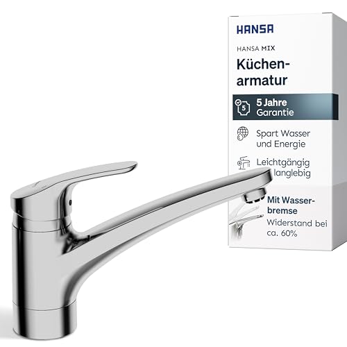 Hansa Spültisch-Einhebelmischer HANSAMIX schwenkbar, Ausladung 203mm,...