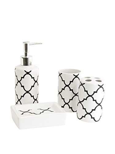 Vical Home Set de Bain Blanc/Noir
