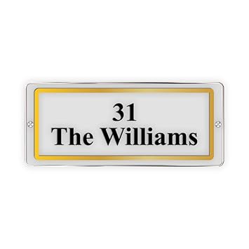 CRAFTEEZY Customised Name Plate For Home Entrance Clear Acyrlic 3D Home Wall Outdoor Decor (12 x 5 Inch)