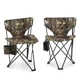 ALPHA CAMP Tripod Hunting Chairs for Blinds 2 Pack Waterproof Folding Hunting Seat with Backrest Oversized Hunting Blind Chairs for Hunting Camping Fishing Supports 230 LBS