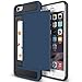 iPhone 6s Plus Case, Anuck Shockproof iPhone 6s Plus Wallet Case [Card Pocket] Anti-scratch Protective Shell Rubber Bumper Case with Slide Card Holder Slot for Apple iPhone 6 Plus 6s Plus - Dark Blue
