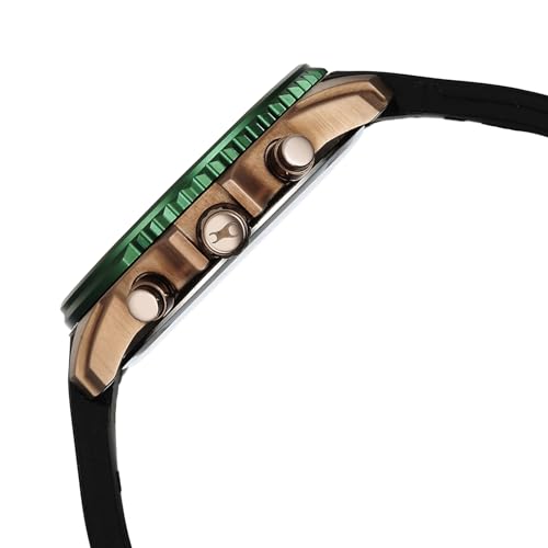 Image of Fastrack Wild Chameleons Back Inspired Bezel with Black and Green Dial Black Silicon Strap Watch for Men - 3337KP01