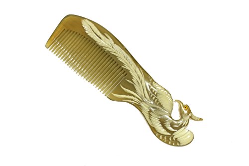 Medium Tooth Comb HandmadeYak Horn Comb Hand-carved Comb - HC003