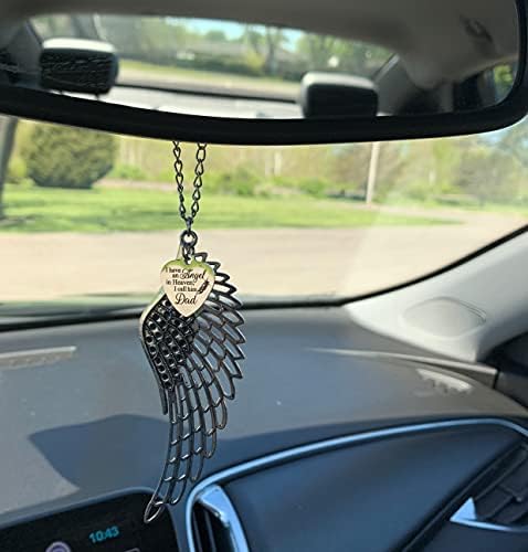 Car Ornaments For Rear View Mirror Personalized Photo Car Ornament, Angel Wings Memorial Hanging Charm, Custom Pet Picture Rear View Mirror Accessory, Bereavement Sympathy Gift For Loss Cat Ornaments