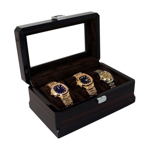 Boîte à montres en bois au quotidien avec 3 emplacements sur votre table de chevet
