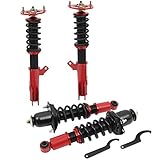ECCPP Coilover Struts Spring Shocks Adjustable Height Suspension Struts Coil Spring Shocks Fit for 2003-2008 for Toyota Corolla /2003-2008 for Toyota Matrix (Not Fit AWD or XRS Model) - Red