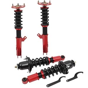 ECCPP Coilover Struts Spring Shocks Adjustable Height Suspension Struts Coil Spring Shocks Fit for 2003-2008 for Toyota Corolla /2003-2008 for Toyota Matrix (Not Fit AWD or XRS Model) – Red