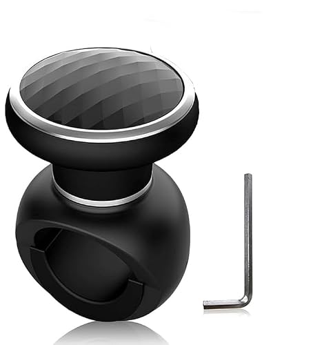 1 Pièces Bouton De Volant Boule Rotule Aide à La Direction Universel, Pommeau De Volant Universel Rotatif à 360°, Bouton Power Spinner, Pour Voiture, Camion, Bateau (Noir)
