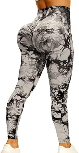 Y-blue Scrunch Butt Lifting Leggings for Women High Waist Tummy Control Workout Seamless Gym Pants Yoga Pattern Tights
