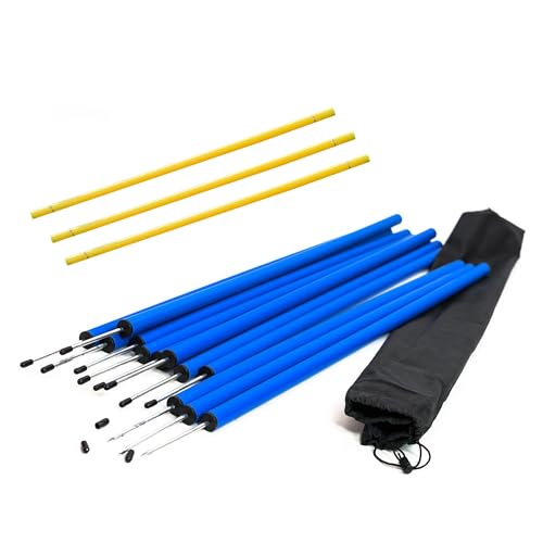 Lemodo Agility Set für individuelles Hundetraining, Hürden und Slalomstangen mit massiven Erdnägeln, Hundesport