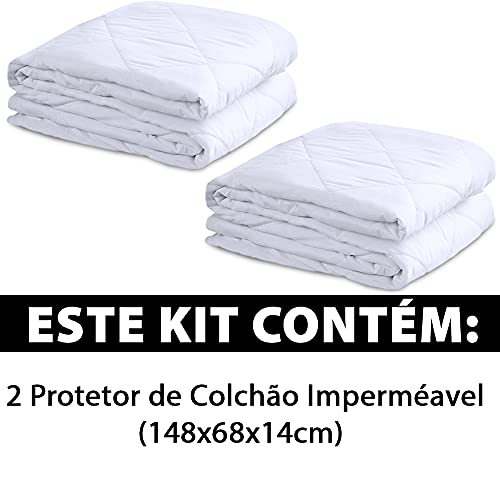 Kit 2 Protetor Capa Para Colchão Infantil Impermeável 68x148cm - bf Colchões