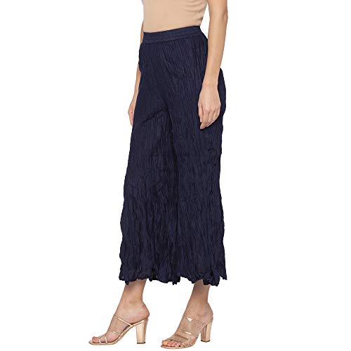 Image of Globus Women Casual Loose Fit Cropped Parallel Trousers