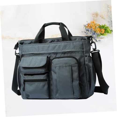 Bolso Mensajero Kisangel Oxford Gran Capacidad Gris miniatura 7