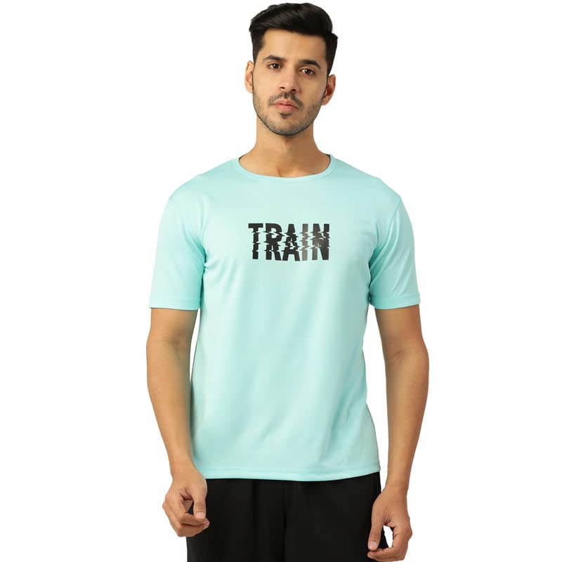 Image of Men's DRI FIT Training & Gym Tshirt /Sweat Absorbing Dry Fit /Extra Stretch /for Training, Badminton, Cricket, Tennis, Yoga, Golf (All Sports) All Colours & Sizes