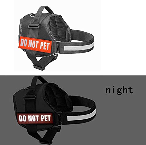 JUJUPUPS Orange Reflective Dog Patches 2 Pack Service Dog,in Training,DO NOT PET,Patches with Hook and Loop for Vests and Harnesses(DO NOT PET, 4x1 inch) by JUJUPUPS - Image 3
