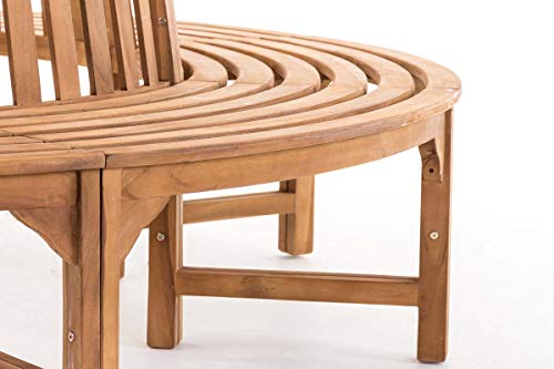 CLP Baumbank NOVUM aus massivem Teak-Holz, 360° Rund-Bank, geeignet für mindestens 8 Personen Ø ca. 132 cm / 250 cm (innen / außen) - 9