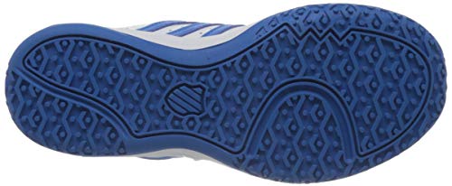 K-Swiss Performance Court Smash Strap Omni, Unisex-Kinder Tennisschuhe, Weiß (White/Brilliant Blue 128M), 33.5 EU (1.5 UK)