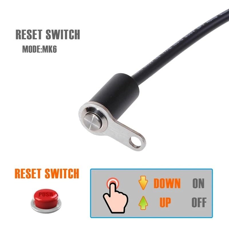 Interruptor de manillar de motocicleta 12V con boton de encendido apagado motor y luz universal 4