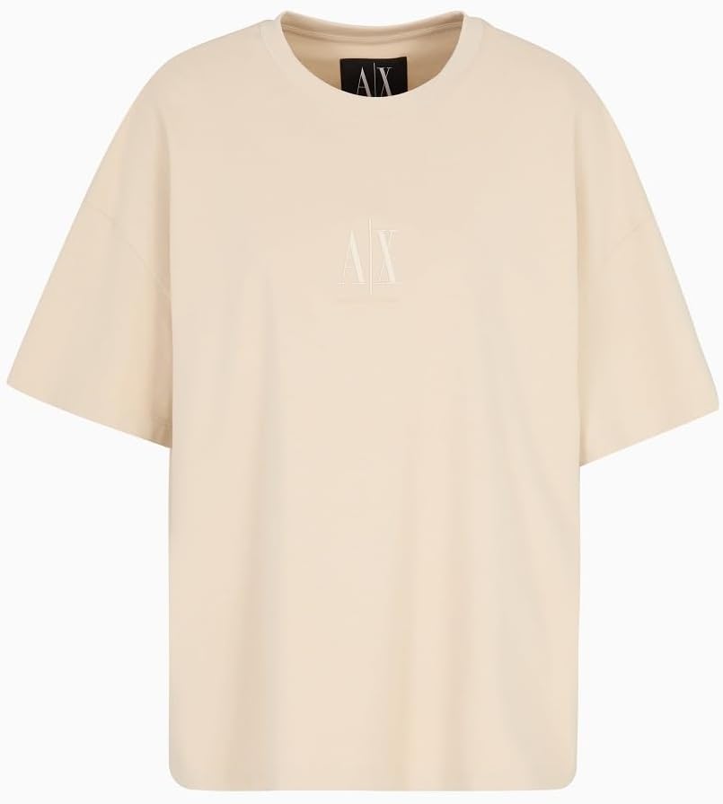 Armani Exchange Womens Heavy Cotton Jersey Icon Logo Tee - Image 4