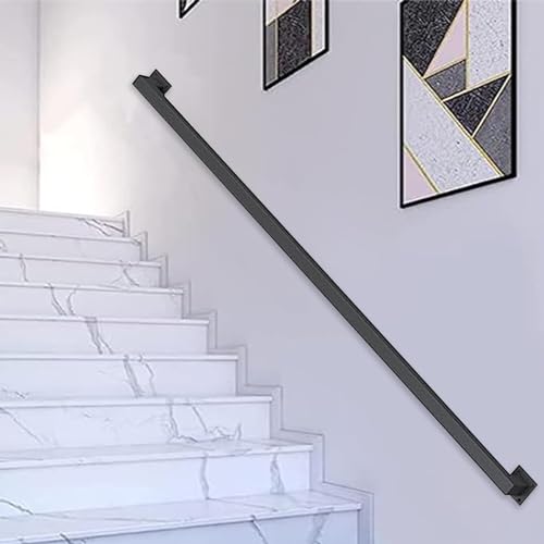Rampe d'escalier noire moderne kit de rambarde extérieure