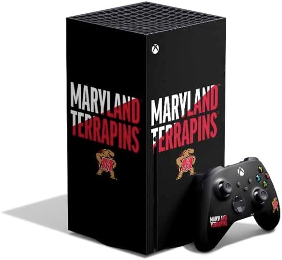 Skinit Decal Gaming Skin Compatible with Xbox Series X Bundle - Officially Licensed University of Maryland Terrapins Athletic Marks Design
