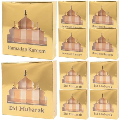 Boîte d'emballage chocolat Eid Mubarak et Ramadan Mubarak en papier