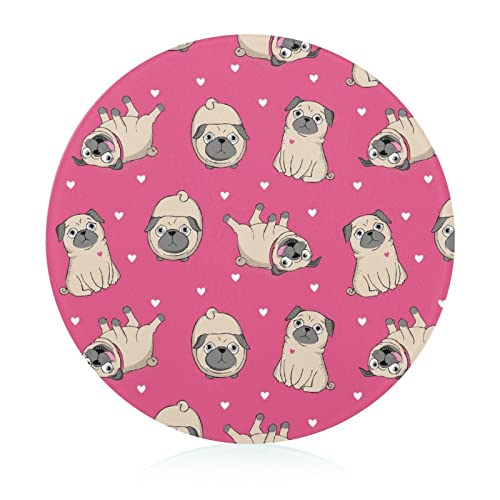 Planche à découper en verre trempé antidérapant avec motif Carlin 20cm - 2