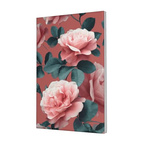 Lienzo decorativo para pared enmarcado con diseño floral de rosas de 30 x 45 cm