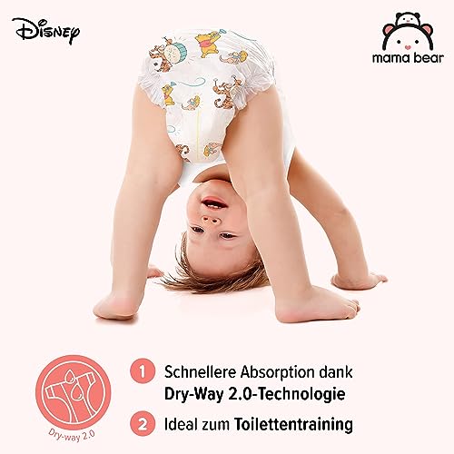 Amazon-Marke: Mama Bear Disney Windelhöschen Größe 5 (12-17 kg) - MONATSBOX, Weiß, 140 Stück (2 Packungen mit 70)