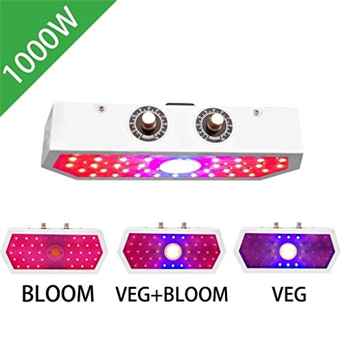 ZJX-F LED Plant Growth Light 1000W High Power COB Dual Chip Lamp Beads Greenhouse Seedling Flowers Gardening 85-265V (Size : 1000W)