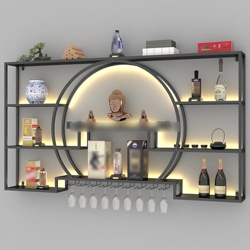 Casier à vin mural design suspendu pour décoration de cuisine