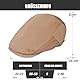 HIQIU Schiebermütze Herren Flatcap Baskenmütze Newsboy Cap Schirmmütze, Einstellbare Golf Gatsby Cabbie Barett Kappe (DE/NL/SE/PL, Alphanumerisch, Einheitsgröße, M, Khaki)