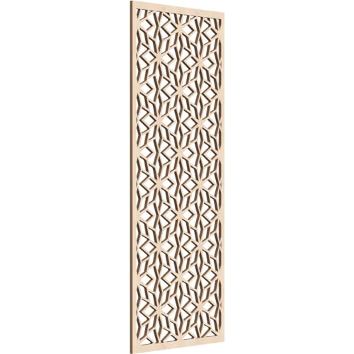 Image of Lake Decorative Pierced Fretwork Wood Wall Panels, 13 3 /8 inchW x 34 3 /8 inchH x 1 /4 inchT, Red Oak