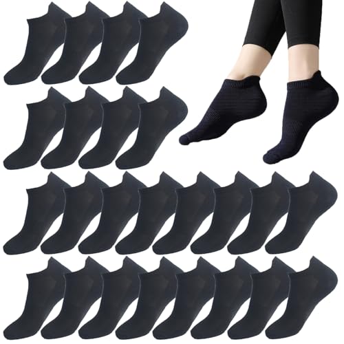 Image of 12-20 Pairs Athletic Ankle Socks for Women Breathable Low Cut Running Cushioned Moisture Wicking for Sport Traveling
