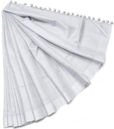 Image of HAIDER ALI AND SONS Pure Tissue Linen Saree for Women with Blouse Piece | Bhagalpuri Handloom Linen Saree | Soft Breathable Lightweight Ethnic Saree for Party, Festival, Office Wear |